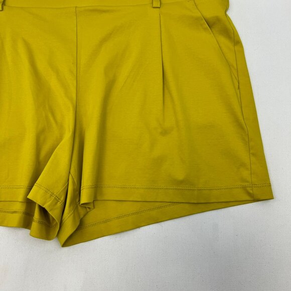 Loft Women’s Pull On Shorts High Rise Yellow Size Large New - Picture 3 of 8